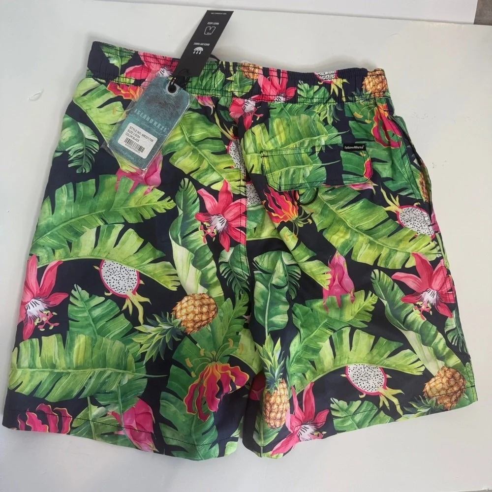 ISLANDHAZE -  Lost Garden Swim Shorts - Tropical Pattern and Colors - Picture 4 of 10